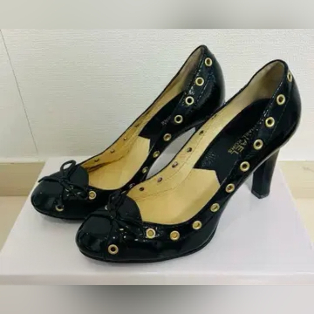 Michael Kors MK Plimpton Studded Black Heel Pump Shoes Women 9 - Picture 8 of 8